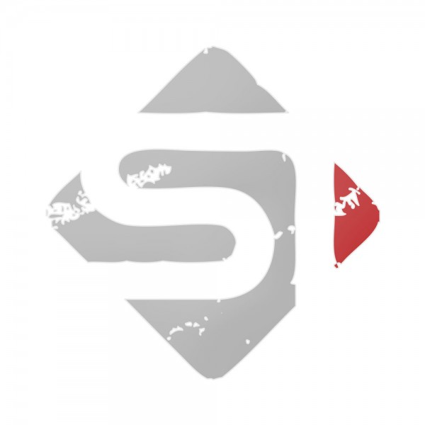 Sticker SI-Raute silber/rot 15x15cm