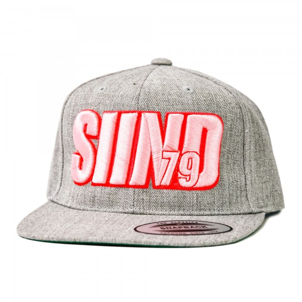 Cap SIIND79 3d heather grey/pink