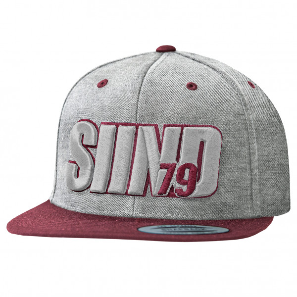 Cap SIIND79 3d heather grey/maroon