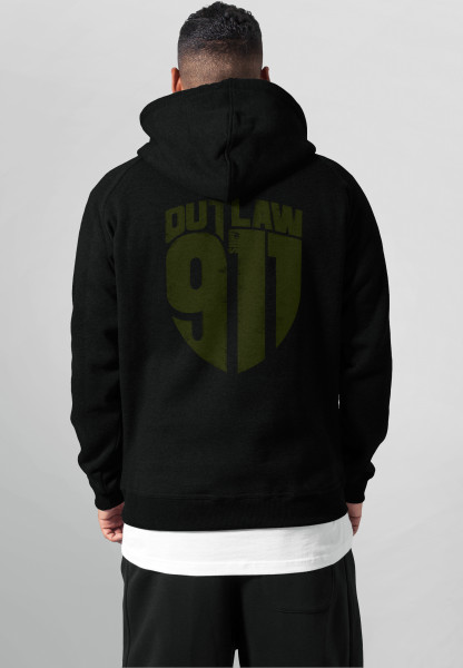 Hoodie 911 Outlaw schwarz / oliv