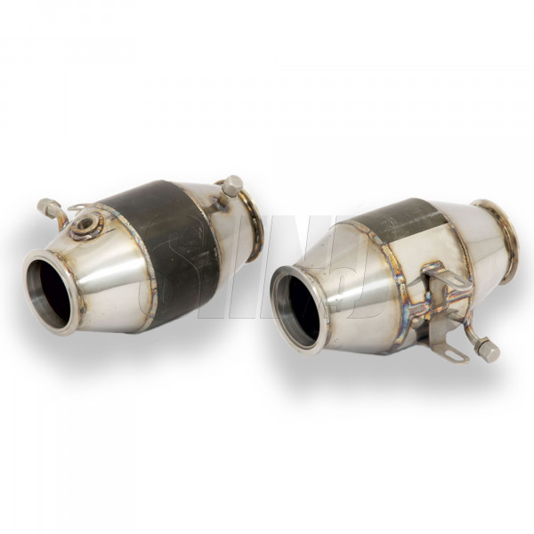 2x 76mm 200 Zellen Motorsport-Katalysatoren