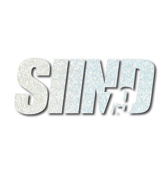 Sticker SIIND79 glitzer-silber 13x6cm