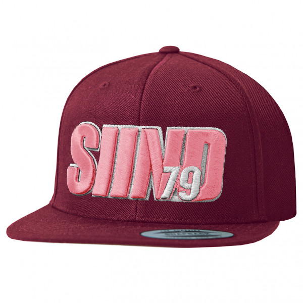 Cap SIIND79 3d maroon/babypink